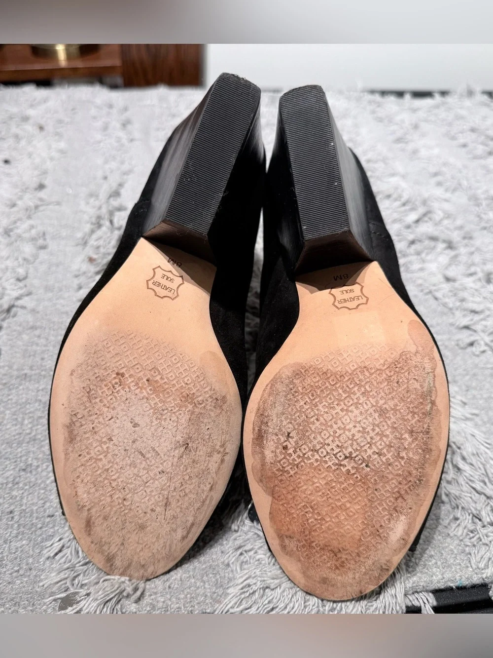 Tory Burch Gemma Black Suede Peep Toe Bootie Black